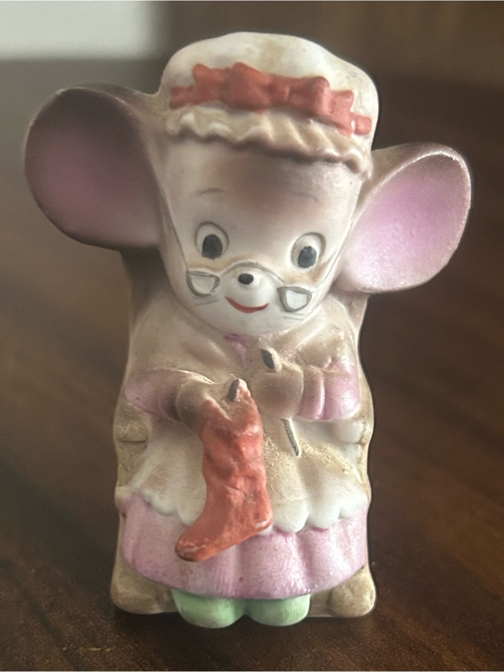 Homco Grandma Mouse Ceramic Figurine!